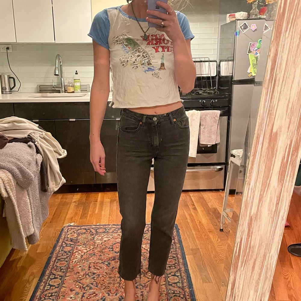 Top shop black/grey denim